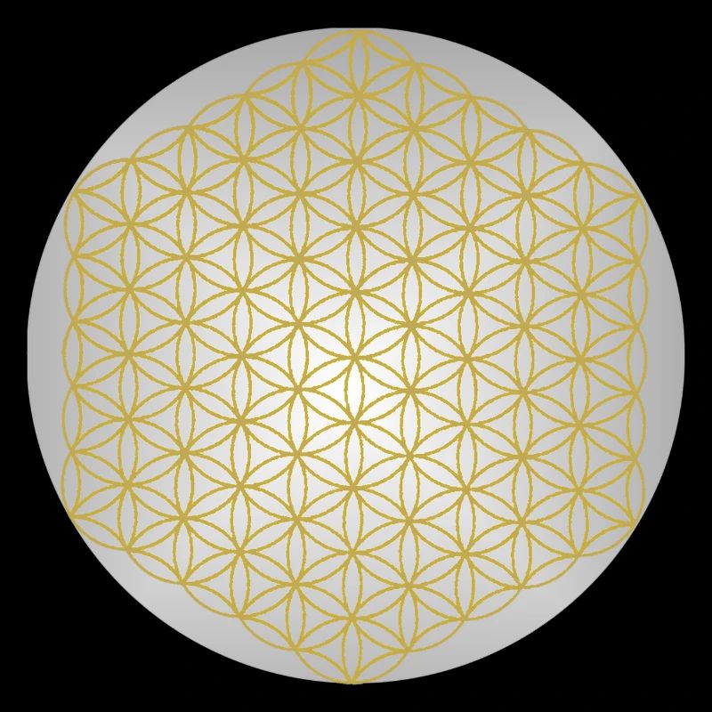 Blume des Lebens Gold - 5. Dimension - Mandala