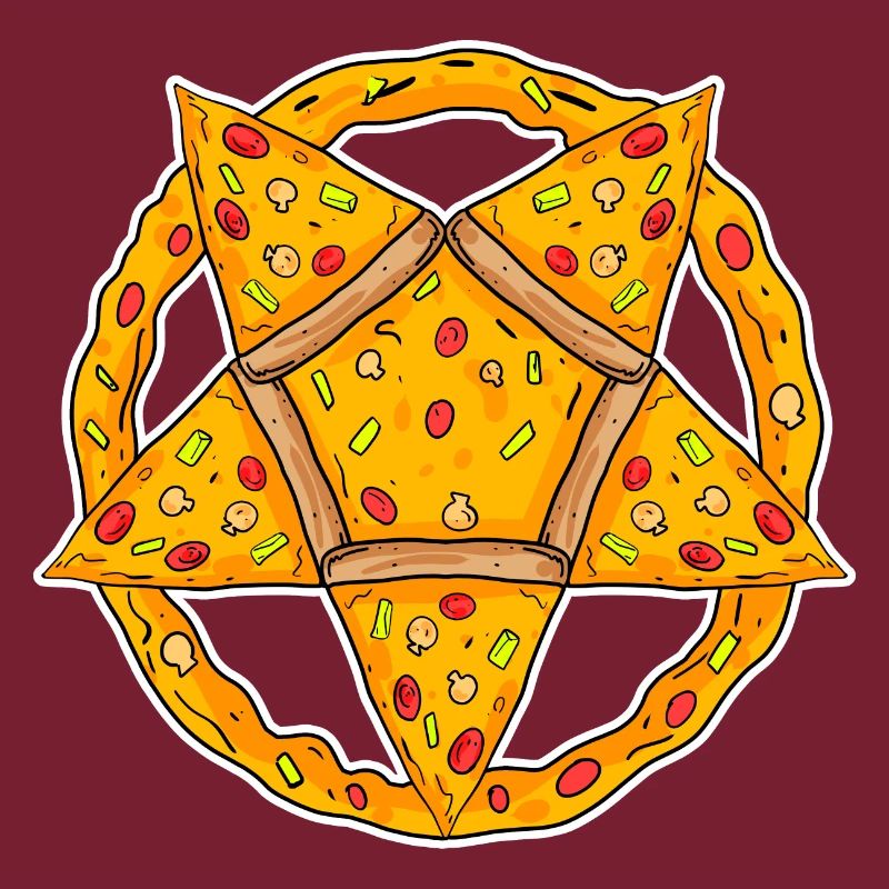 Pentagram pizza funny