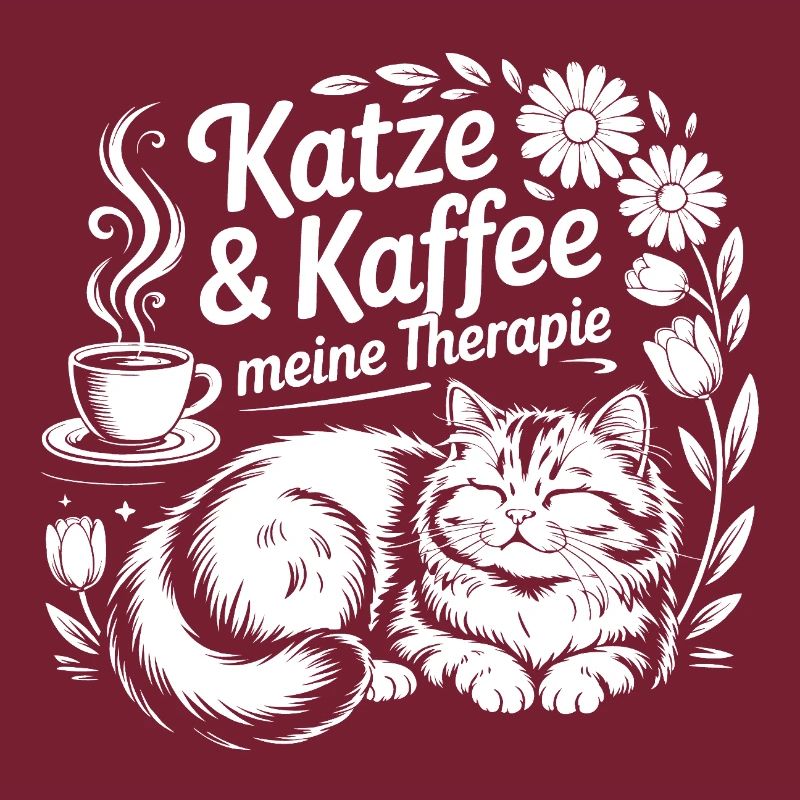 Motif de caféthérapie pour chat