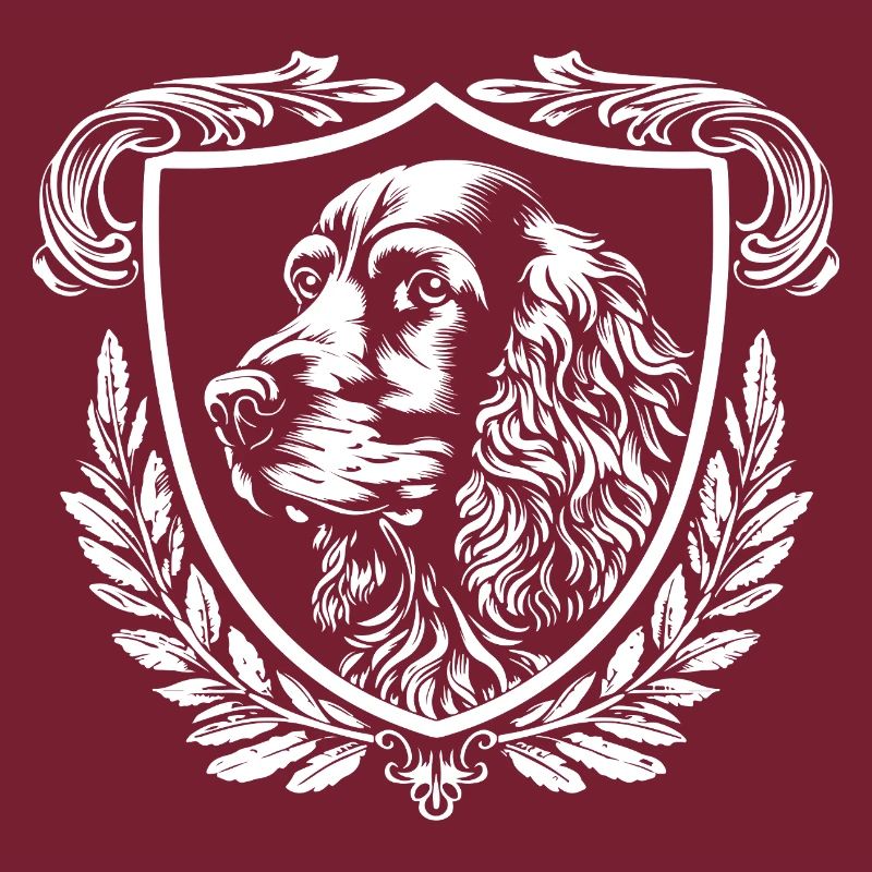 Heraldic Dog Shield: Heraldry Print