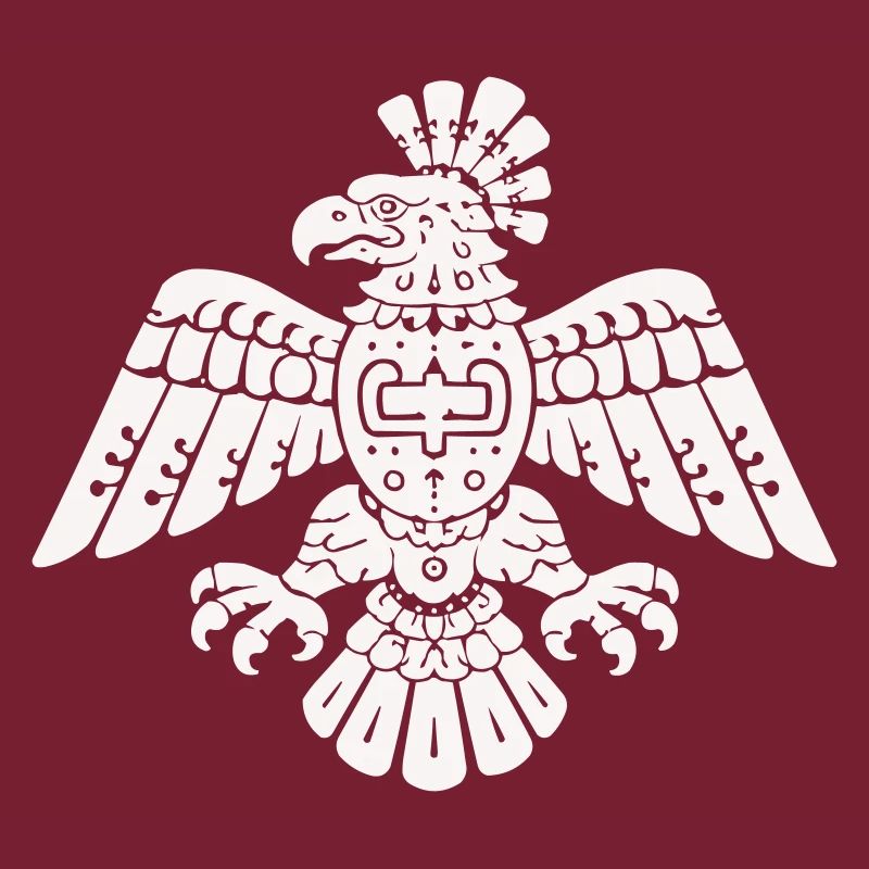 Motif totem d’aigle aztèque