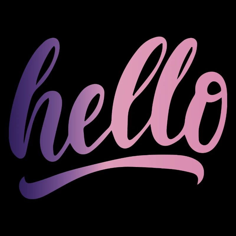 Hello greeting cheerful gradient writing