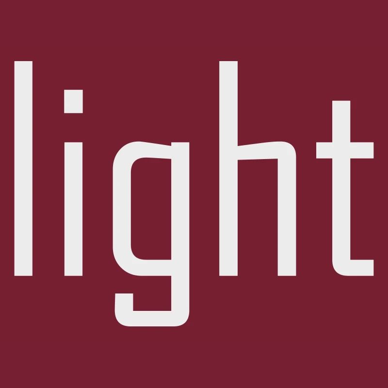 Bright Light Light - typography on black sun