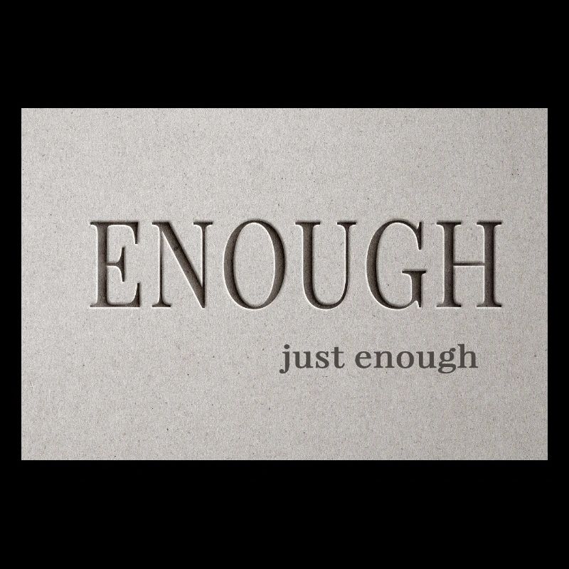 Genug – gerade genug