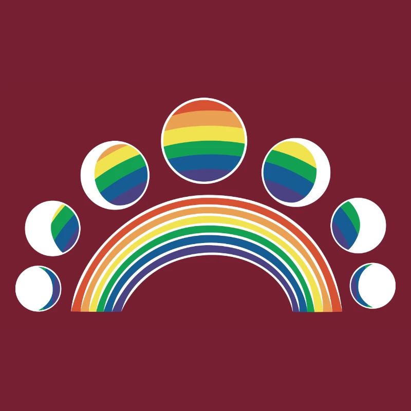 LGBT Moon Phases Moons Rainbows