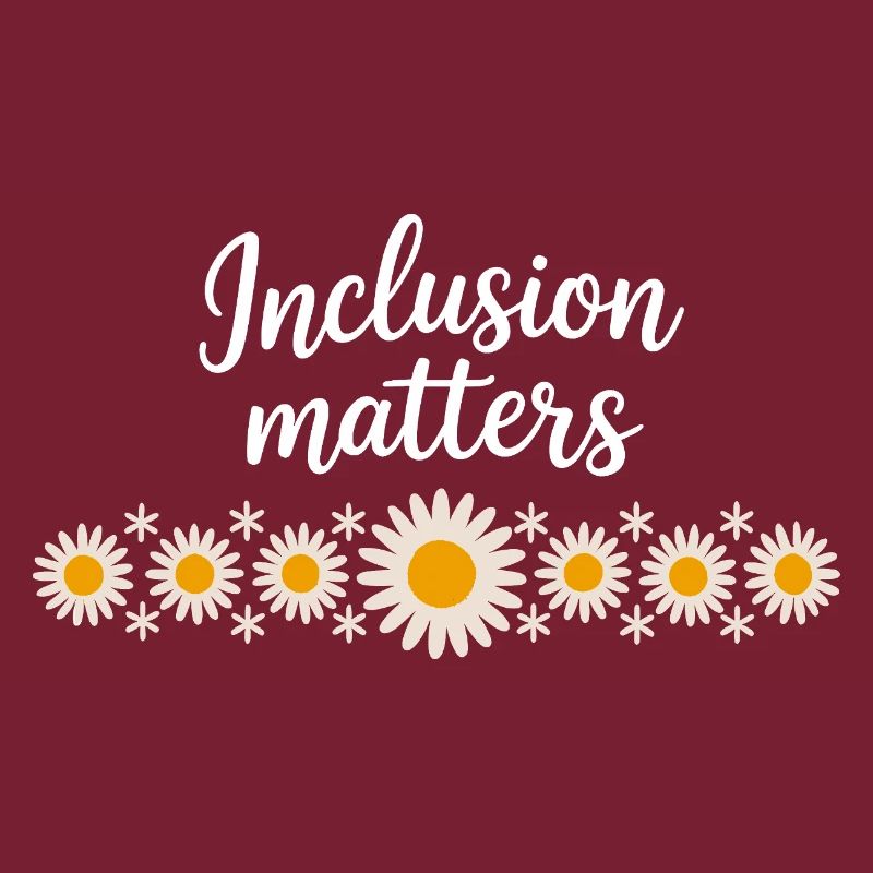 L’inclusion est importante avec un collier de fleurs