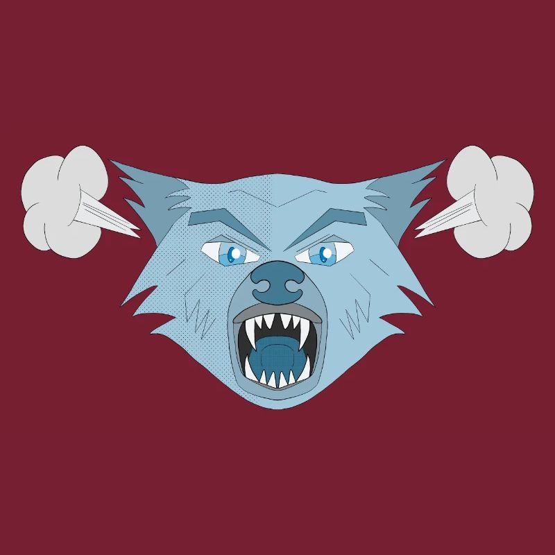 Loup en colère