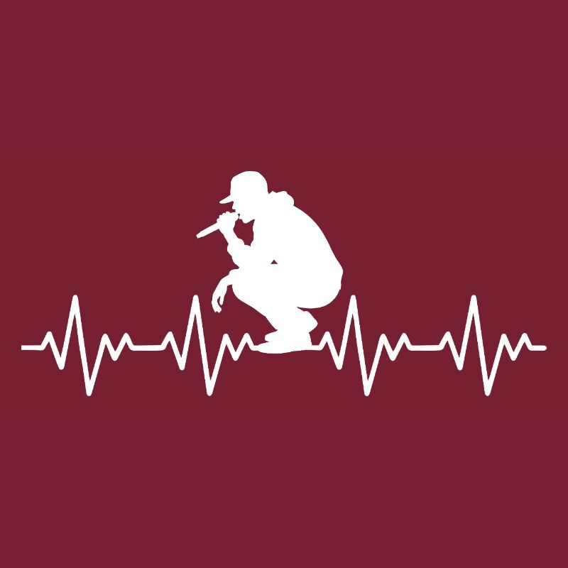 Rapper rappen MC Microphone Checker EKG Herzschlag