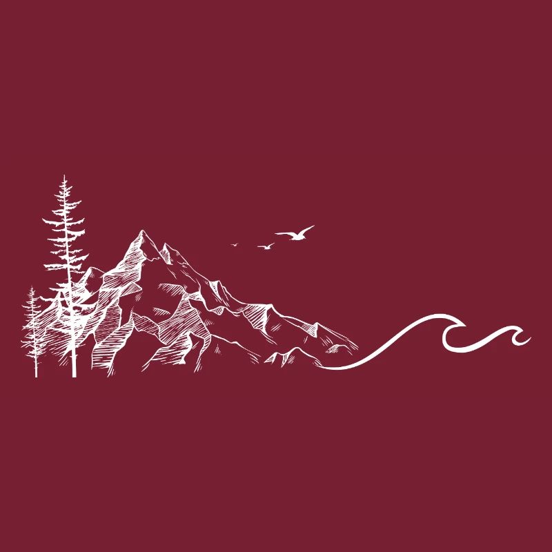 Mountain Landscape with Inviting Waves