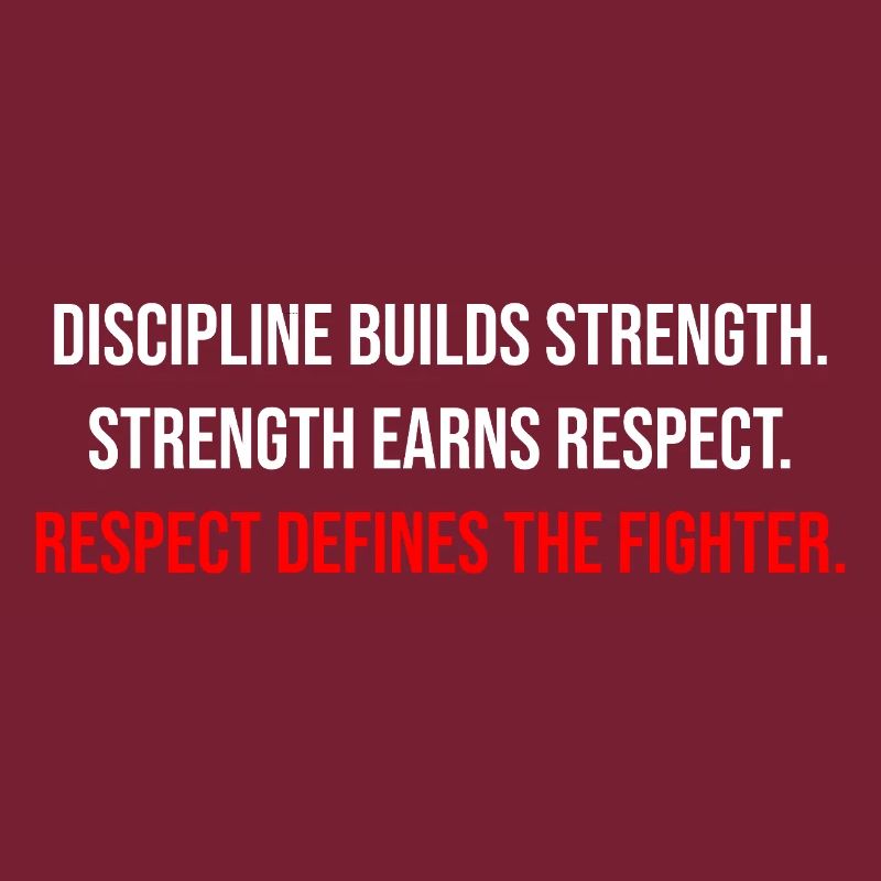 Fight Forge : Citation du combattant Discipline & Force