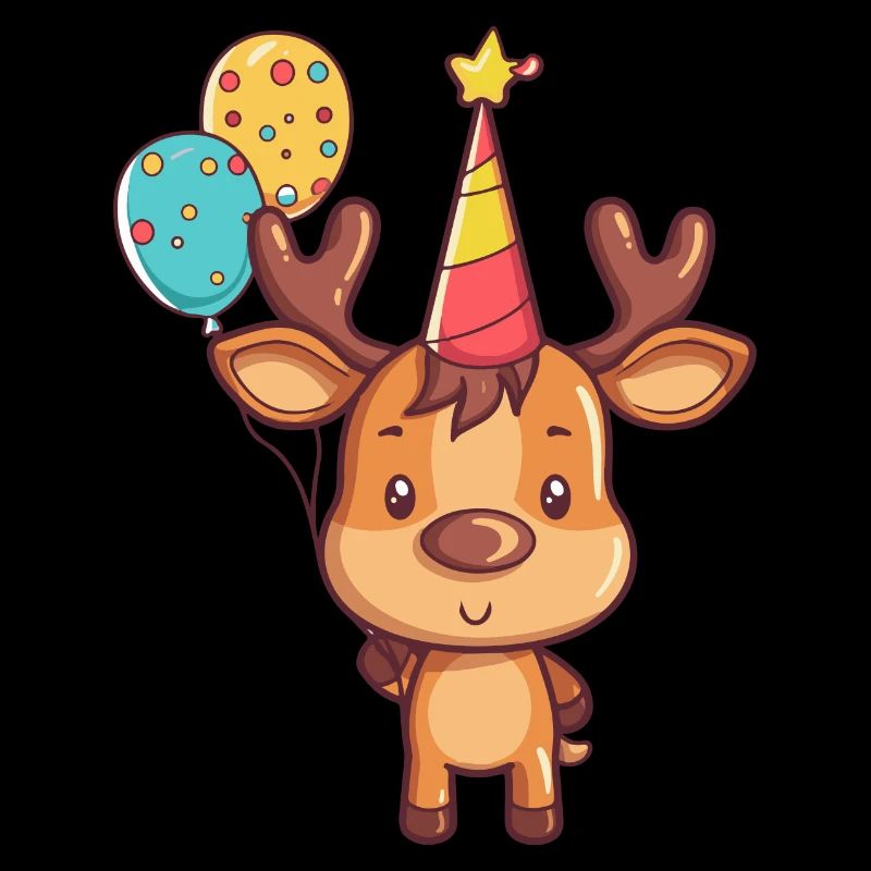 Elch Geburtstag Comic Niedlich