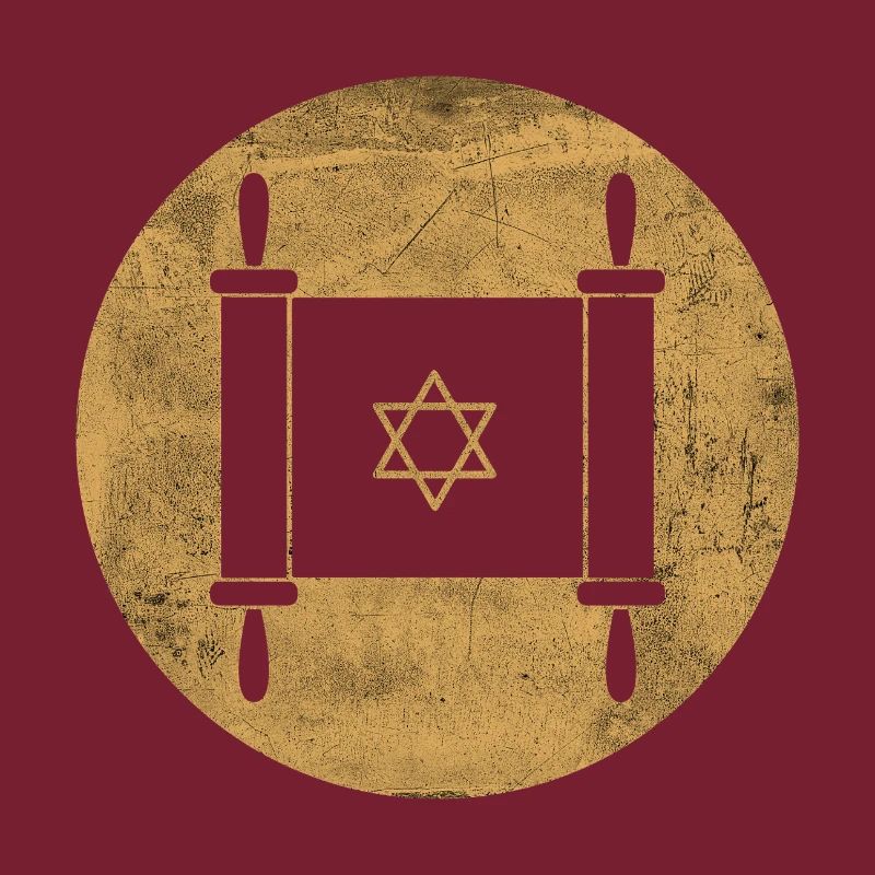 Rouleau de la Torah dans un cercle doré