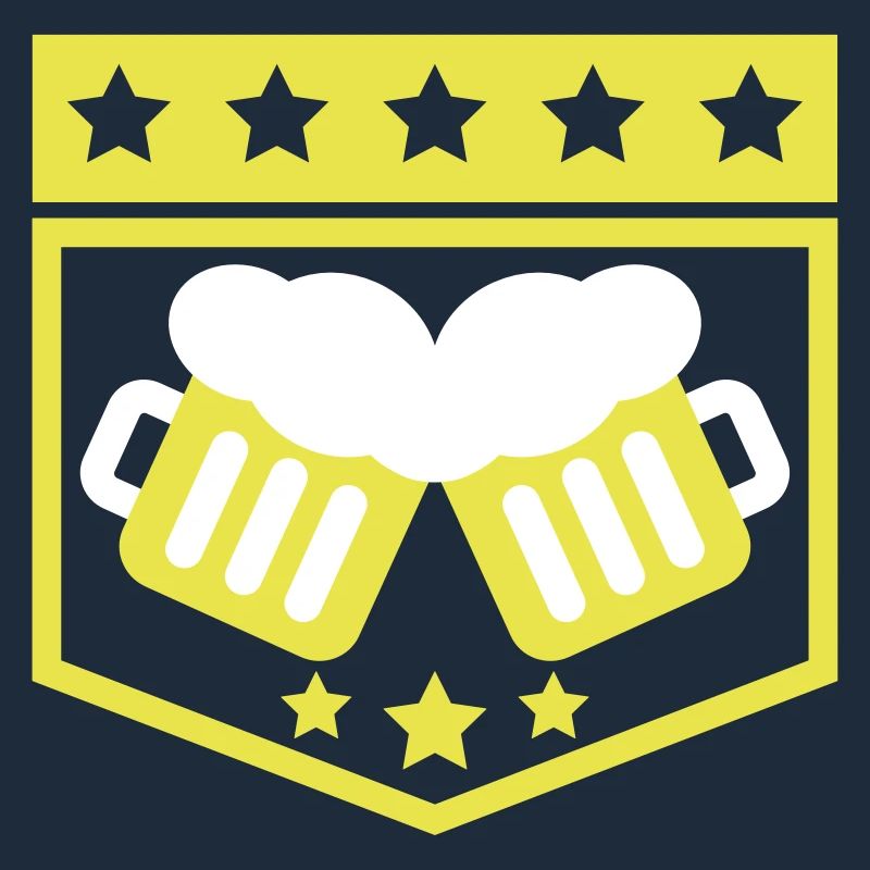 famille, amis, équipe, duo, logo, conception, bièr
