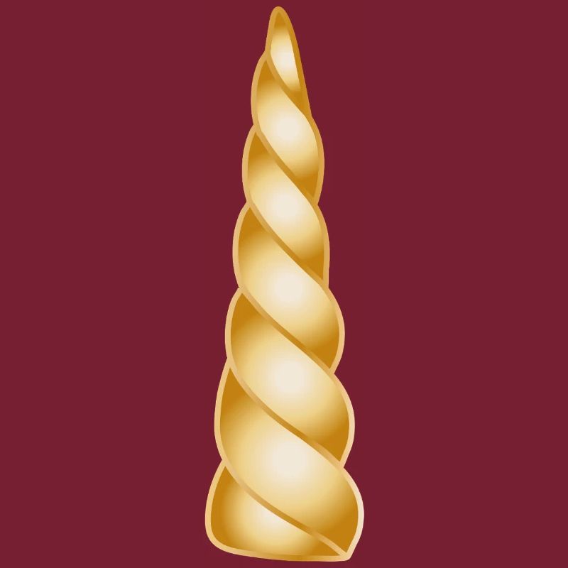Corne spirale dorée – Objet de design magique