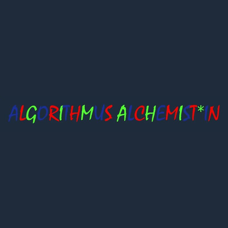 Algorithm Alchemist – Colorful Typography