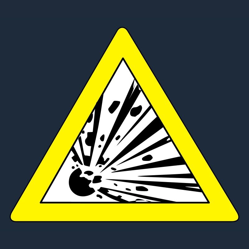 Trafic signe explosion