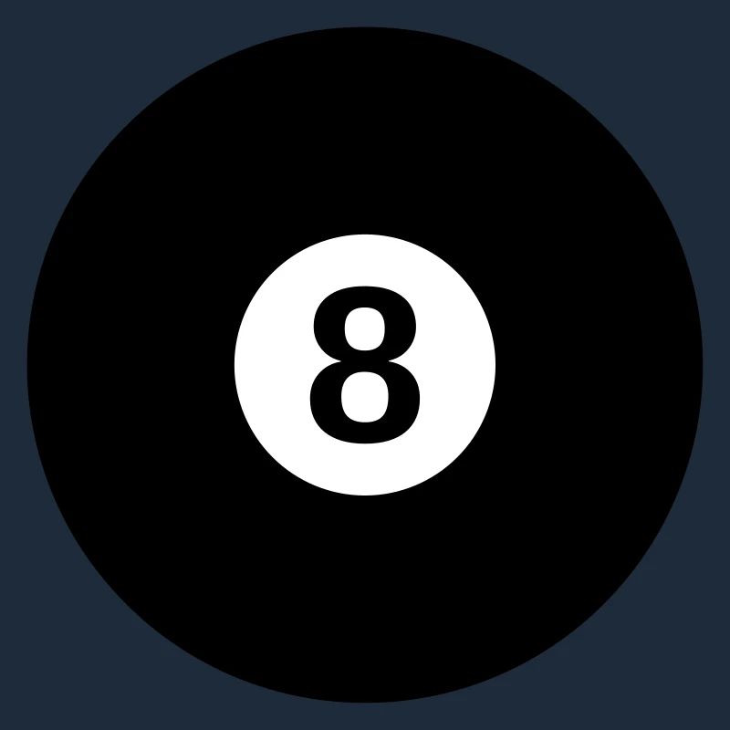 schwarze Billardkugel mit der Zahl 8