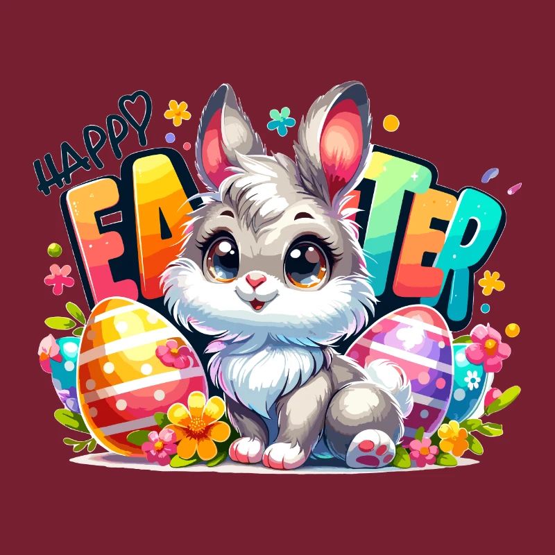 Happy Easter - Easter Bunny Illustration