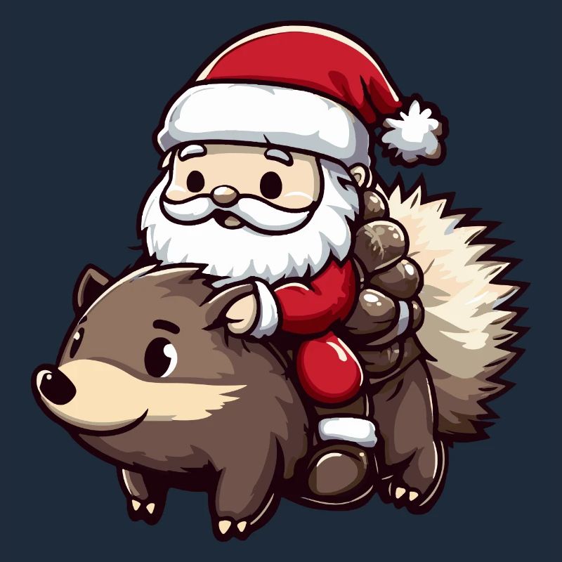 Igel Weihnachtsmann