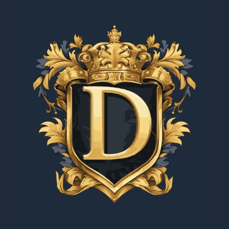 D Buchstabe Logo Krone