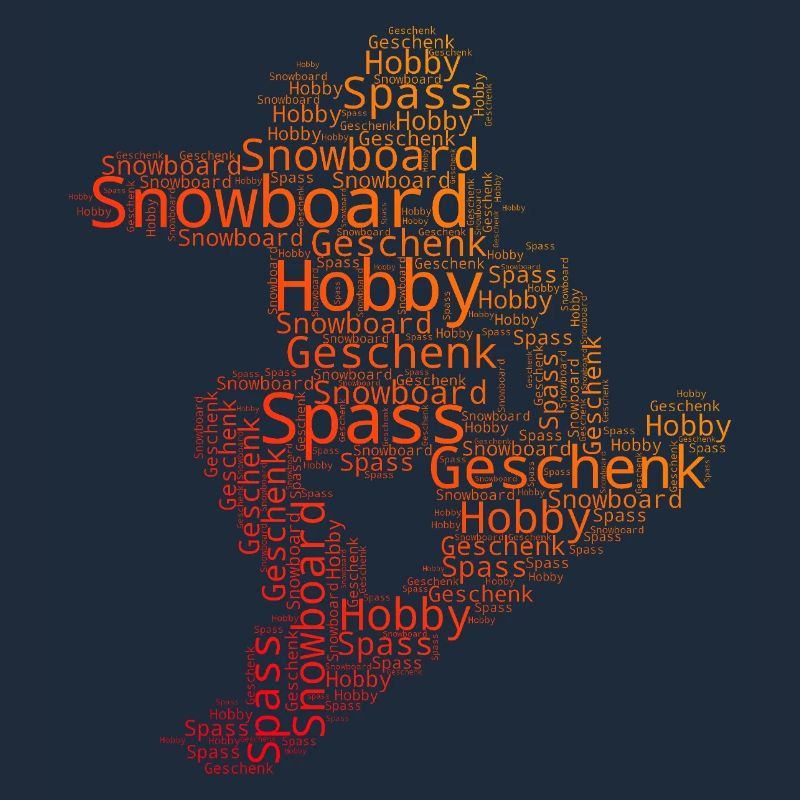Message de snowboard clair