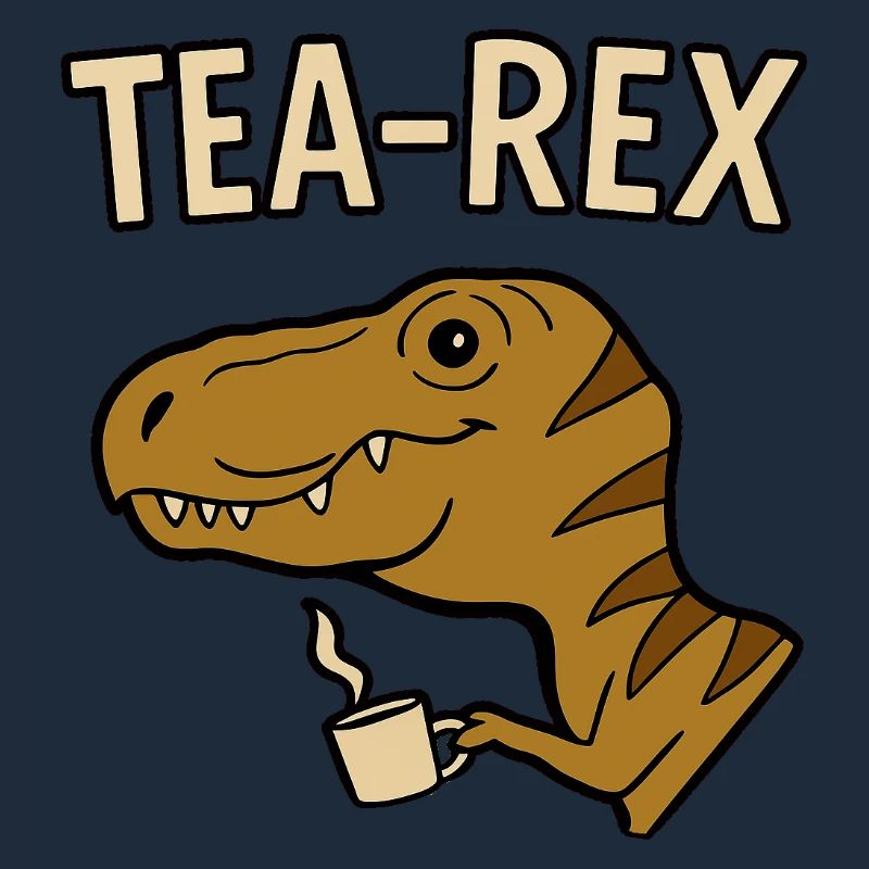 Tea Rex Dinosaurier mit Tasse