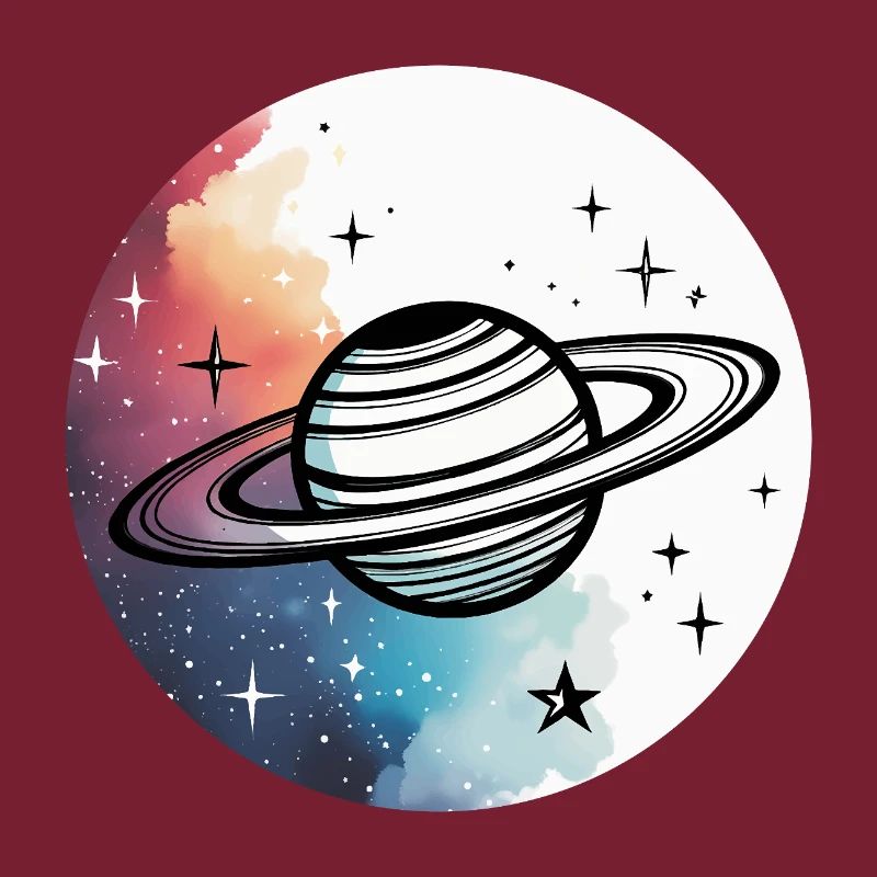 Planète minimaliste – Design spatial simple