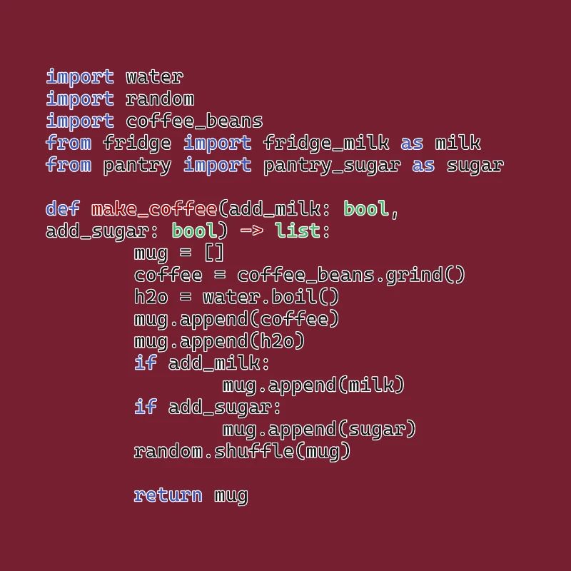 Python Make Coffee Function