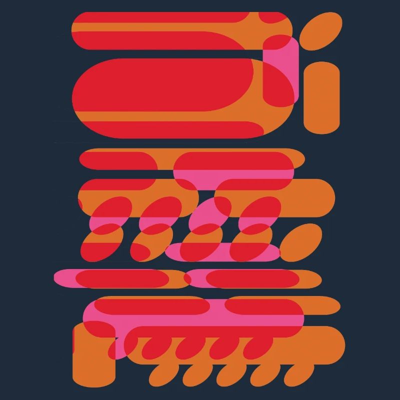 Abstract graphic shapes in techno design