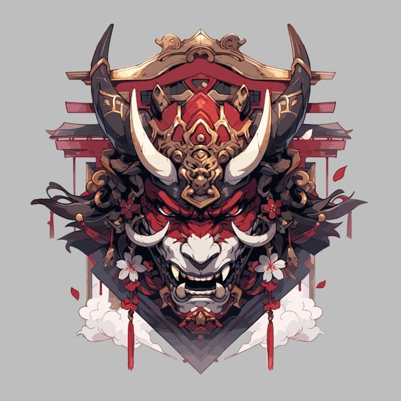 Futuristischer Samurai-Kriegerwolf