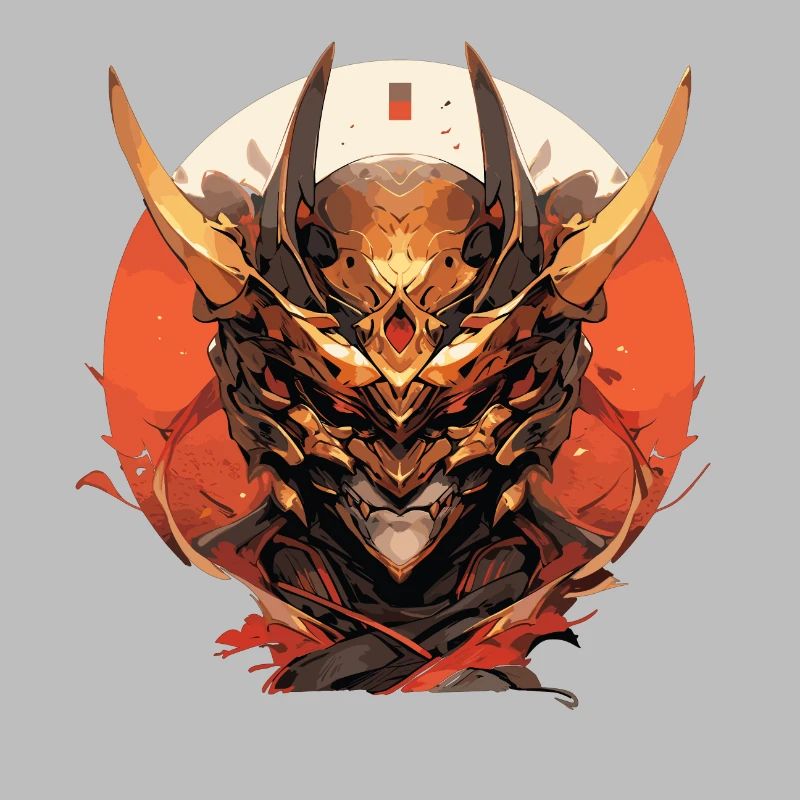 Futuristic Samurai Warrior Stag Tribe