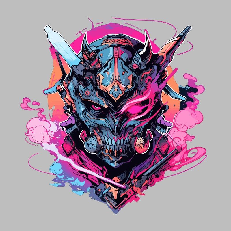 Futuristic Samurai Warrior Pop Art