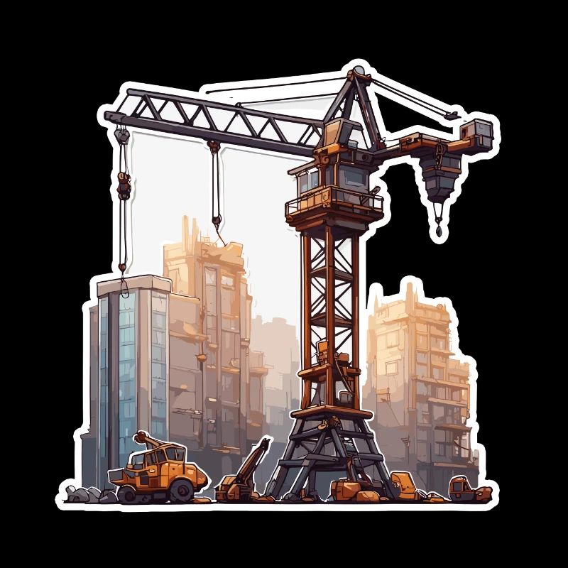 Crane / construction site / winch / crane system