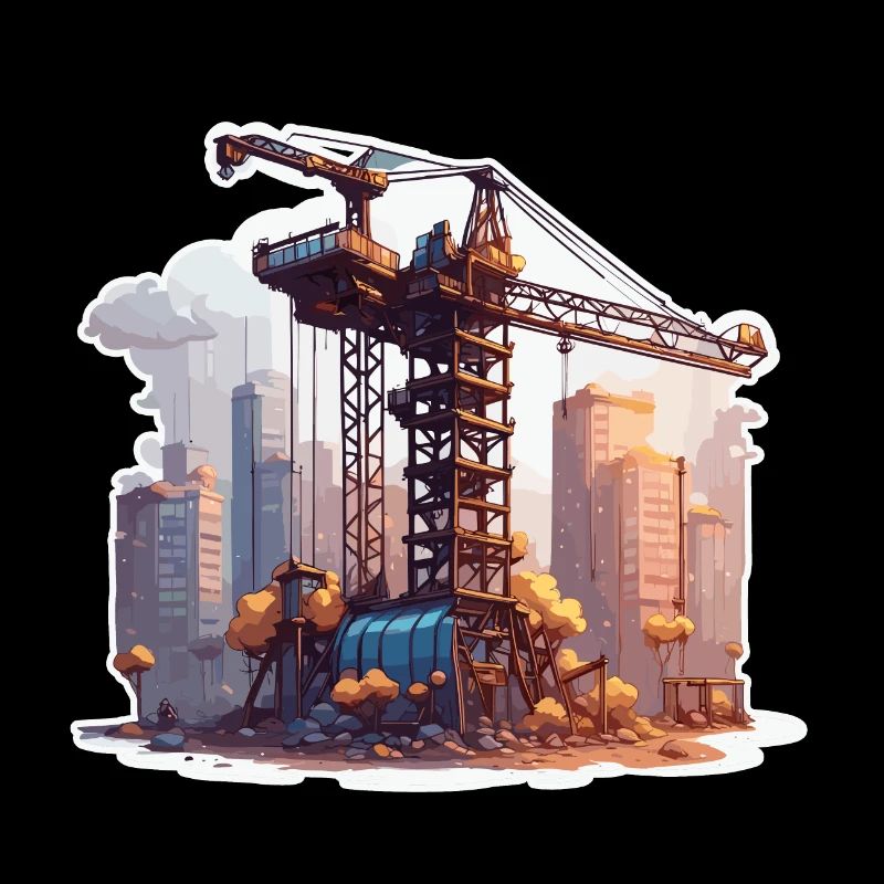 Crane / construction site / winch / crane system