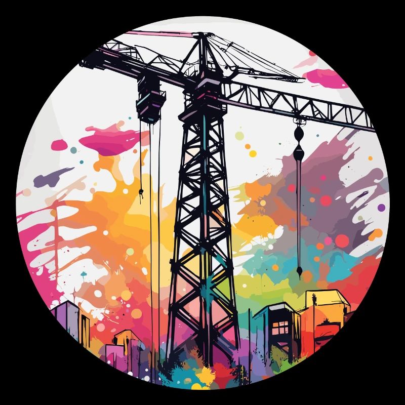 Crane / construction site / winch / crane system