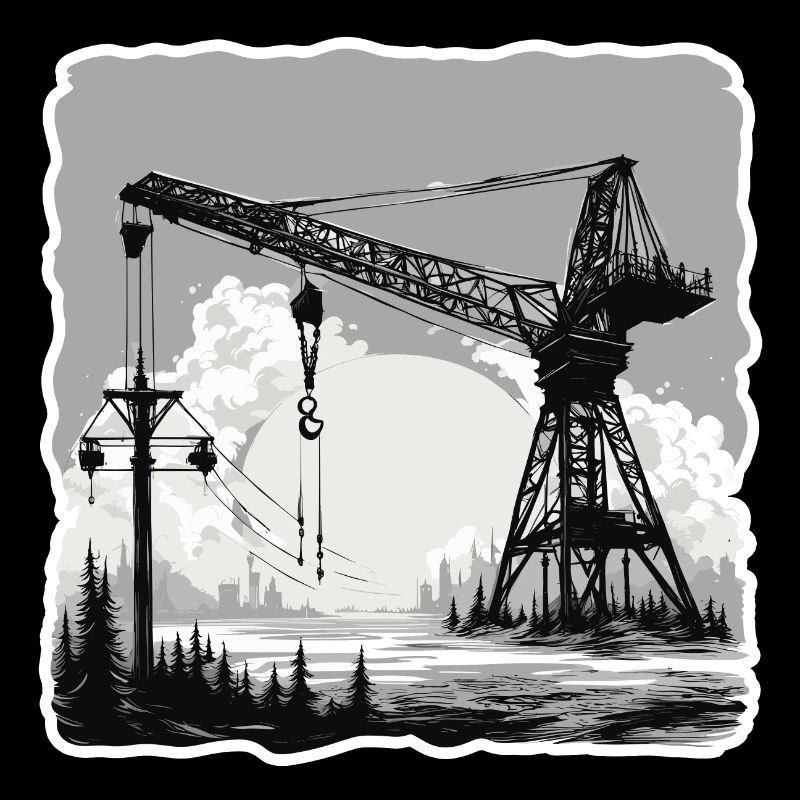 Crane / construction site / winch / crane system