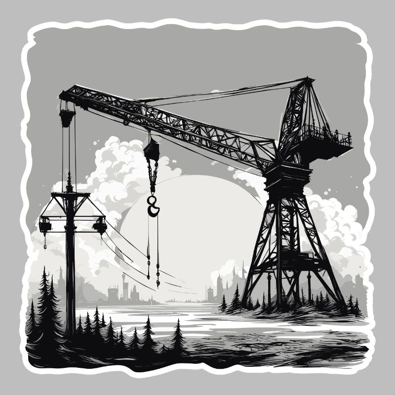 Kran / Baustelle / Seilwinde / Kransystem