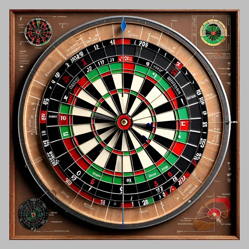 Anatomie einer Dartscheibe