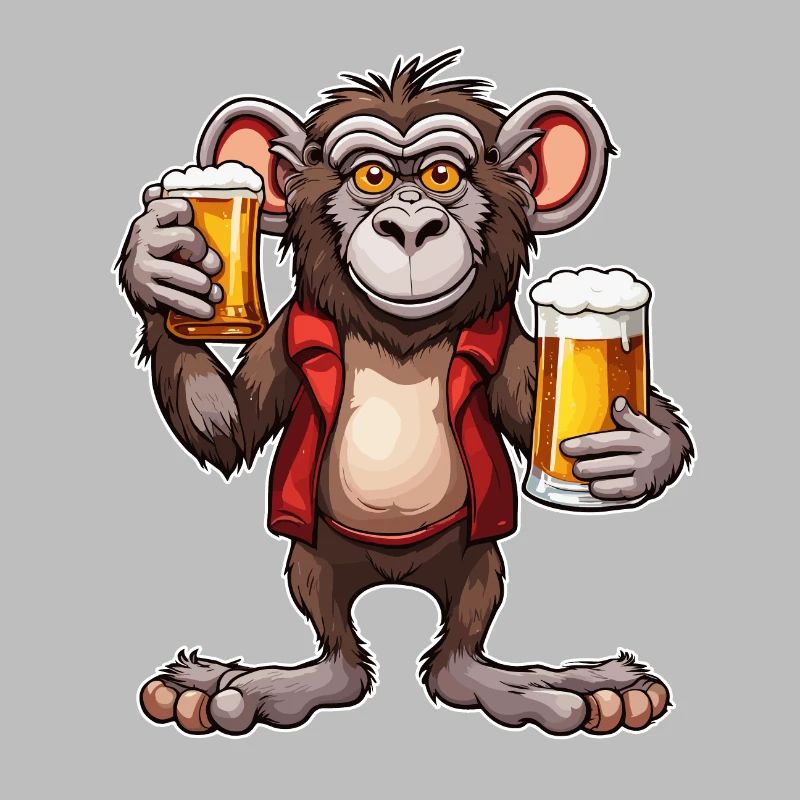 Monkey / Animal / Zoo / Babian / Wild / Comic