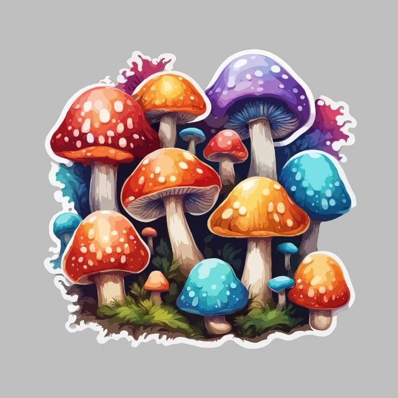 Champignon / Champignon / Prairie / Forêt / Goa / Psy