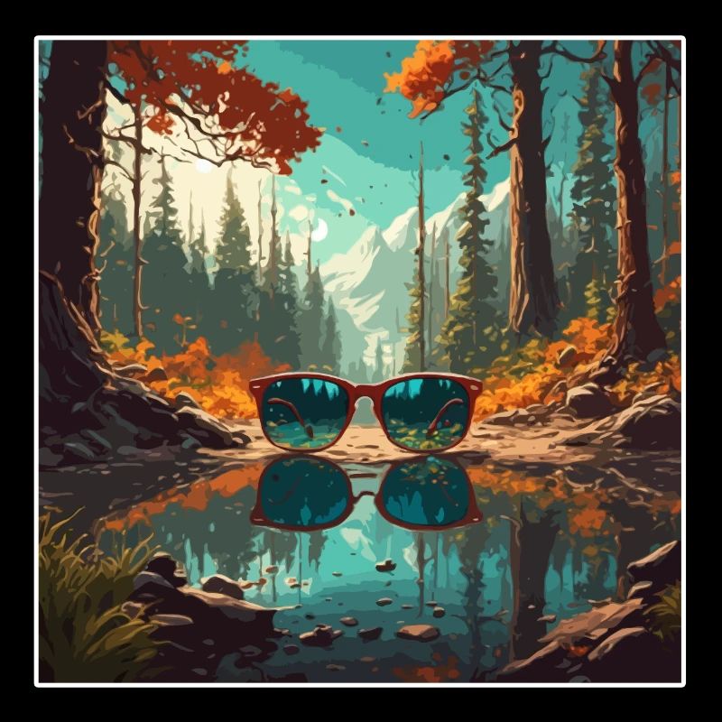 Sunglasses / Reflection / Forest / Reflection