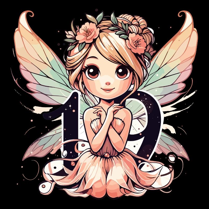 19 Jahre Fee Elfe süß Geburtstag Geschenk