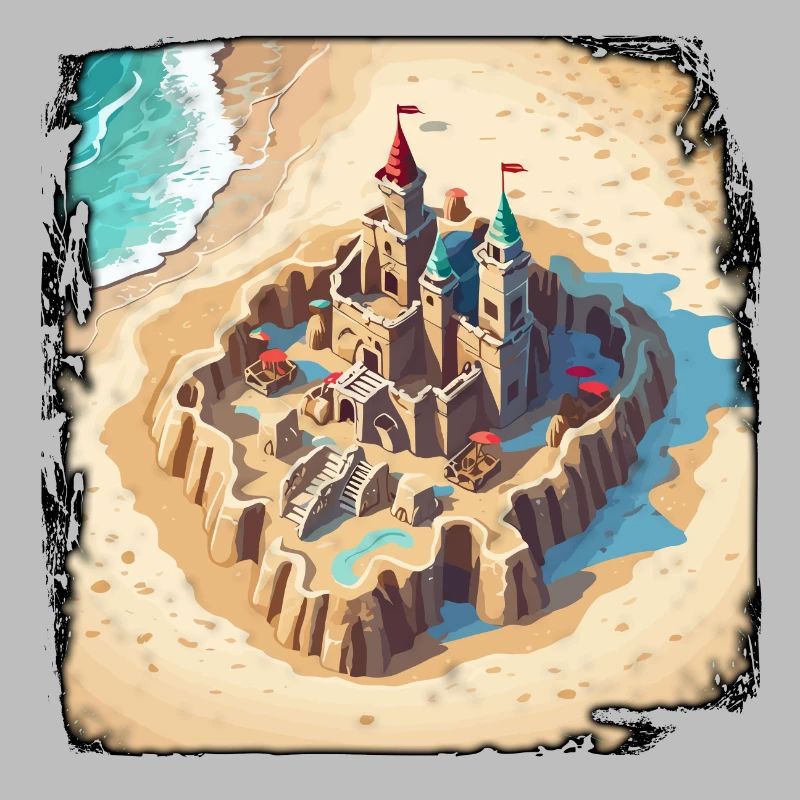 Château de sable / Construction / Jouer / Château / Vacances