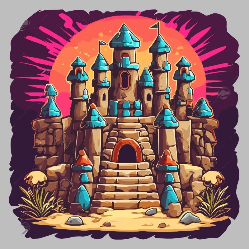 Château de sable / Construction / Jouer / Château / Vacances