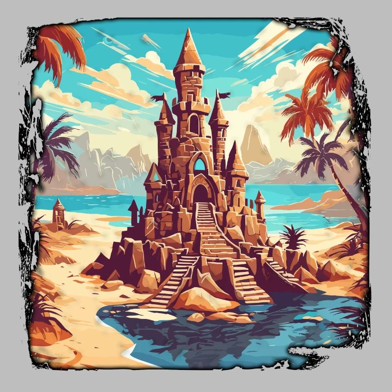 Château de sable / Construction / Jouer / Château / Vacances
