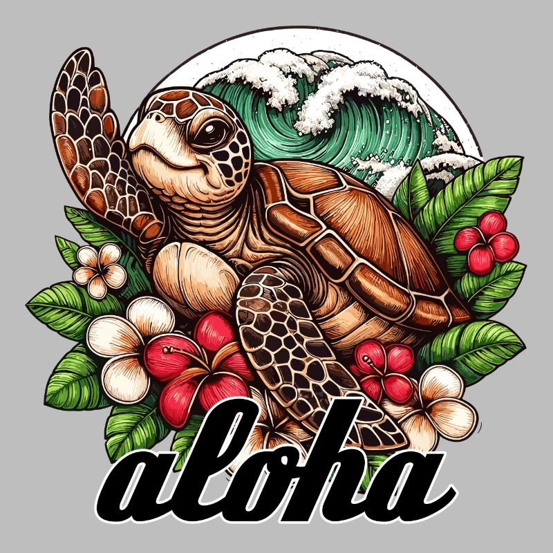 Aloha Schildkröte Hawaii Geschenk