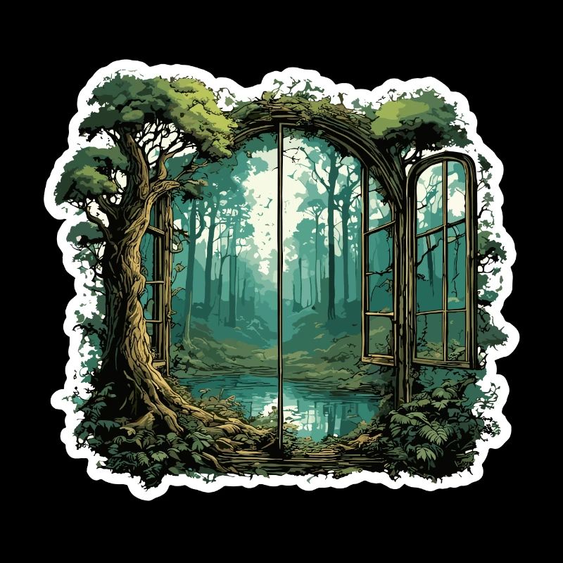 Window in the Forest / Trees / View / Wilderness