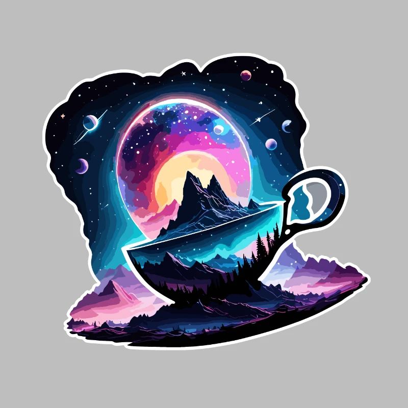 Silhouette / Forest / Portrait / Trees / Mug