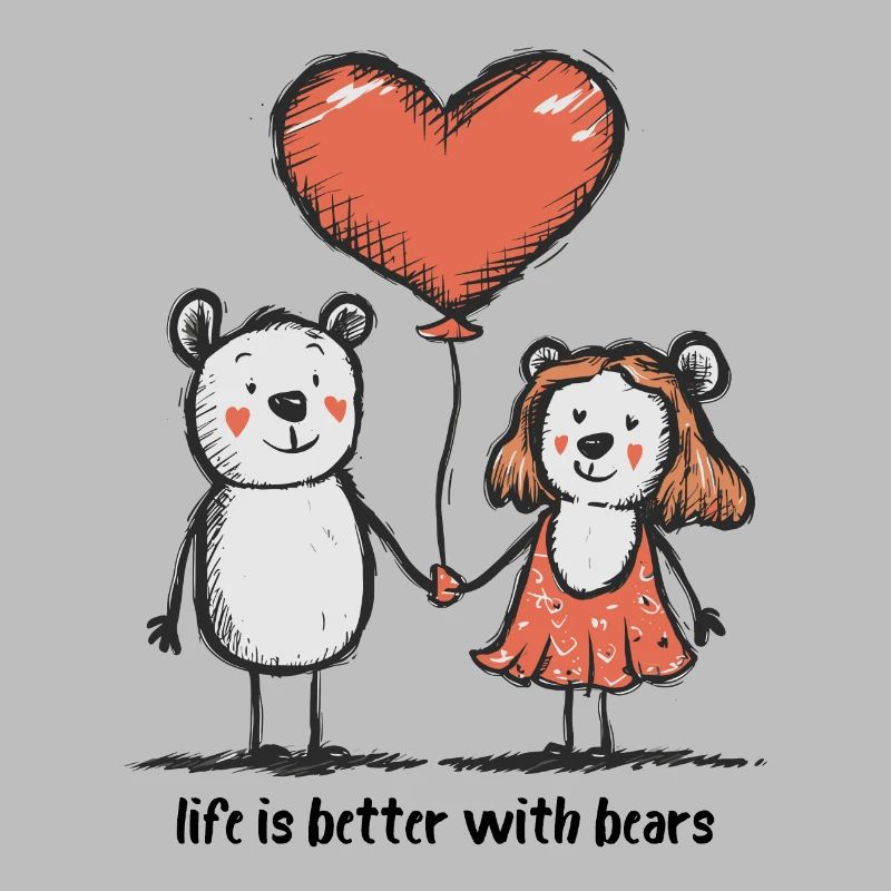 Bears, Lovers, Stick Figures, Couples, Animals