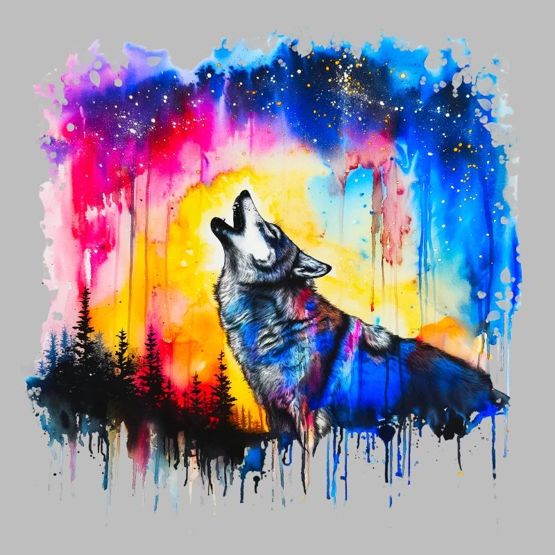 Wolf Aquarell